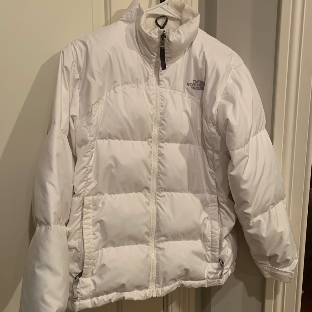 Girls Large White The North Face Winter Puffy Jacket